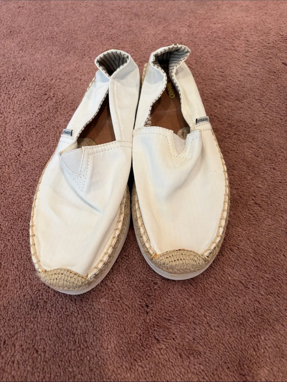 Joy&Mario shoes Trinity sz 8.5 new condition red an white tan leather interior